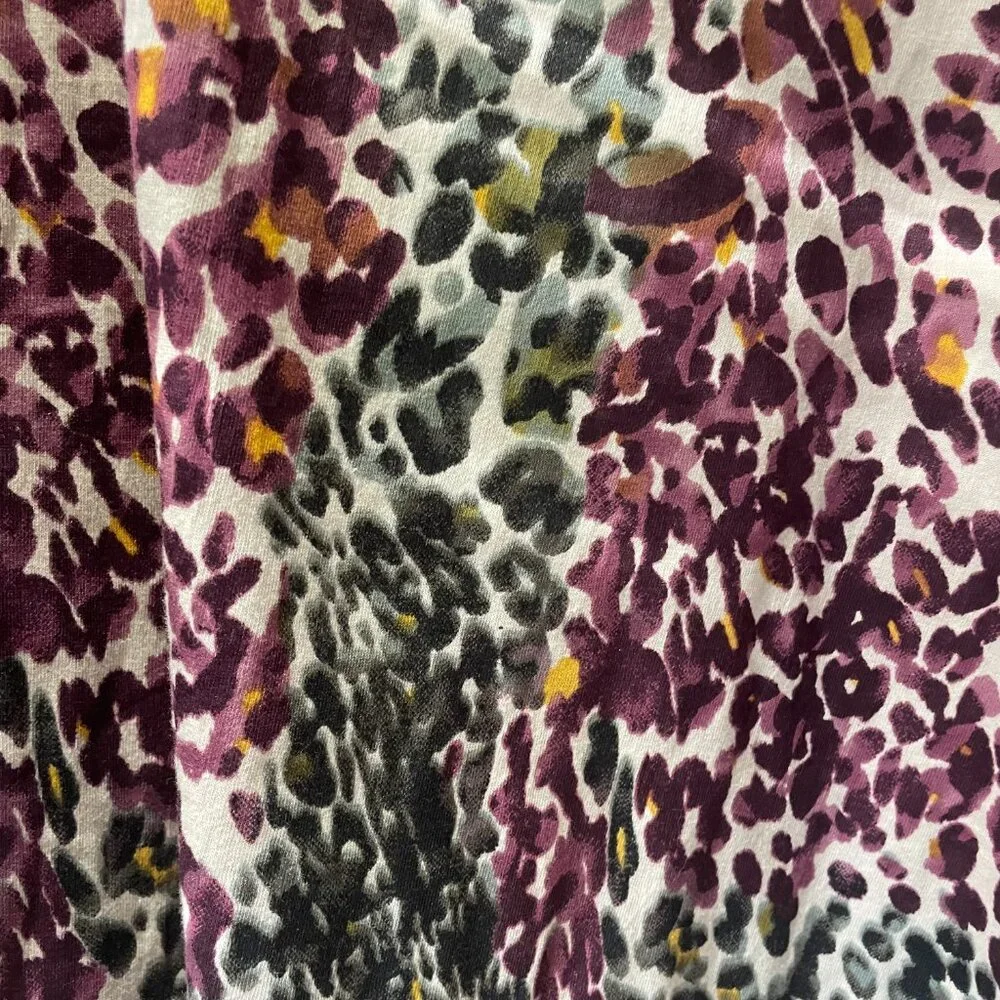 Ulla Popken Leopard Pattern 28/30 Women's Tunic Top 100% Cotton - Picture 5 of 6